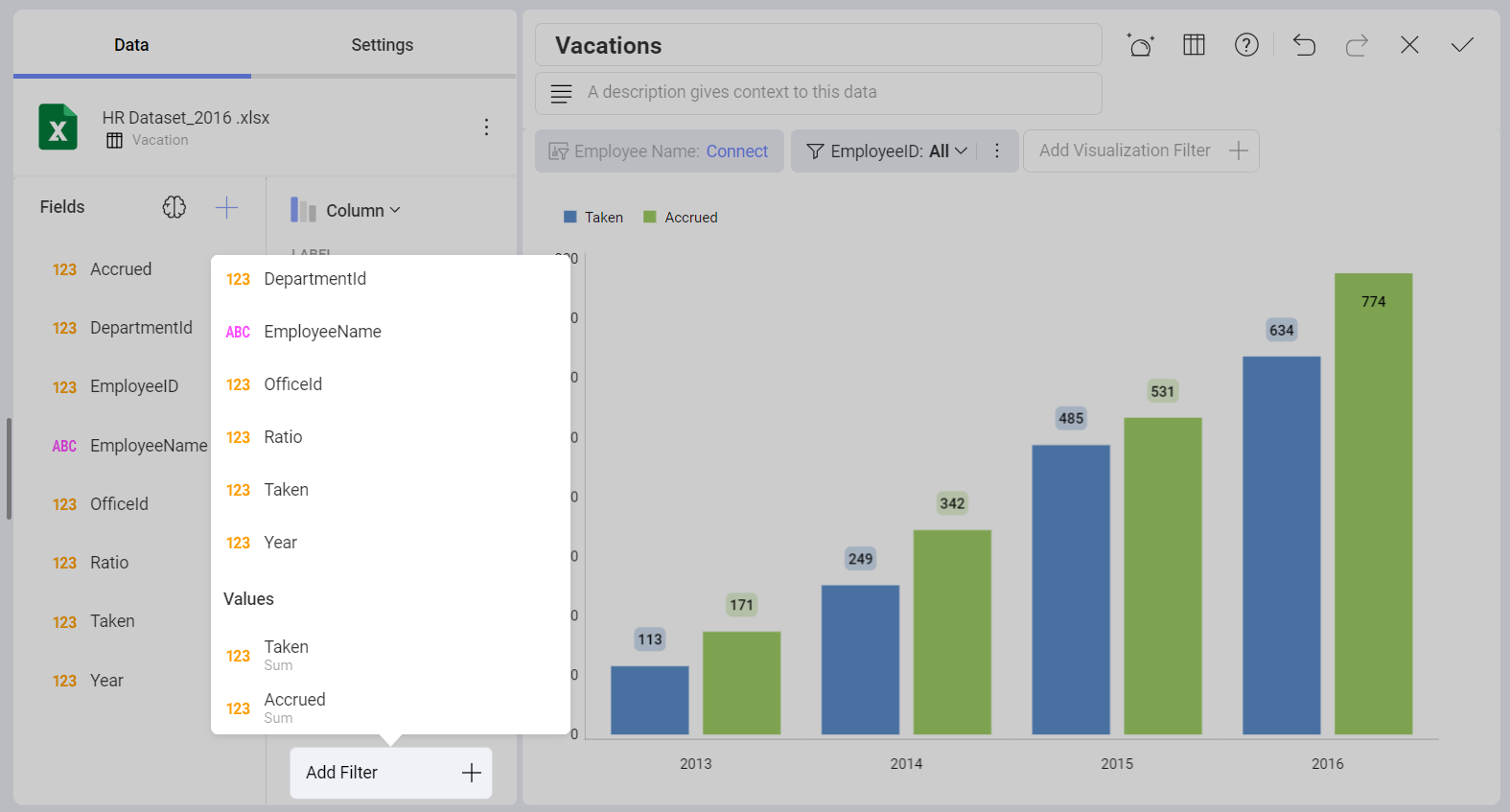 Data Filters Filtering in the Data Editor