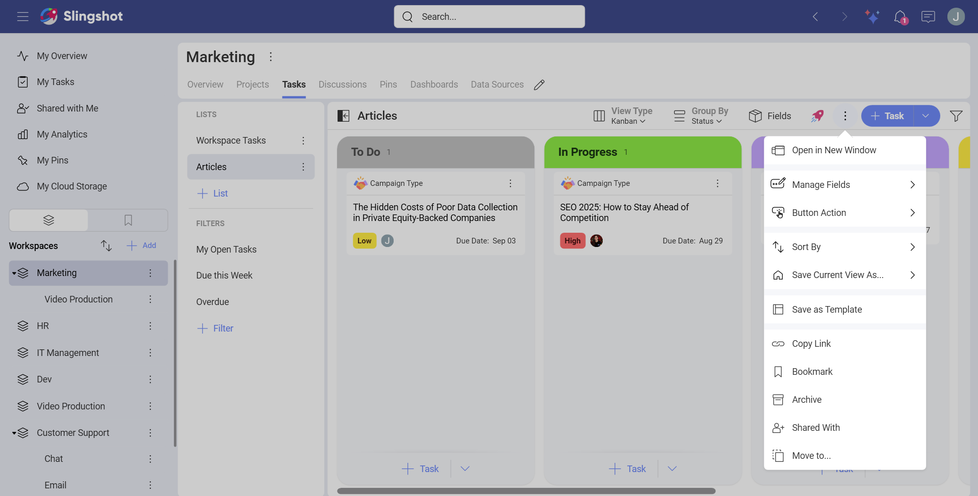 Save Current View As option