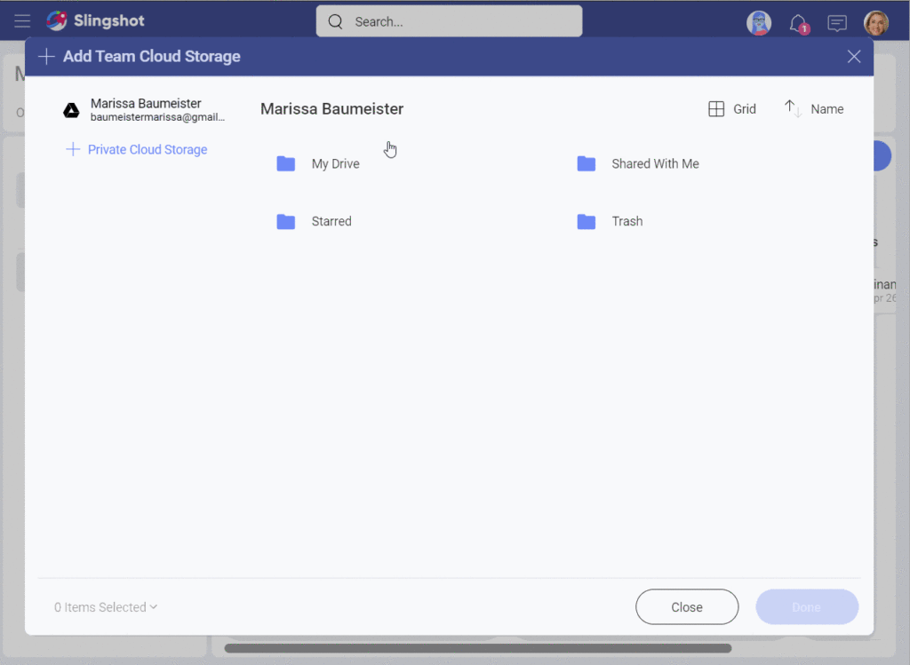 Configuración de proveedores de almacenamiento en la nube en Slingshot: un flujo de trabajo sin límites