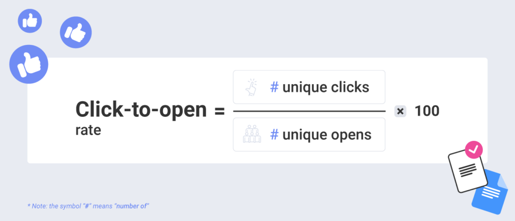 how to calculate your email marketing click-to-open rate formula
