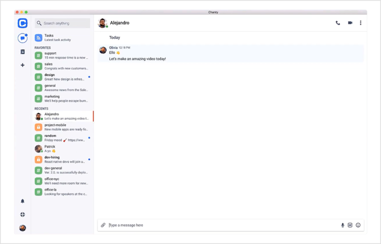 Chanty - slack alternative