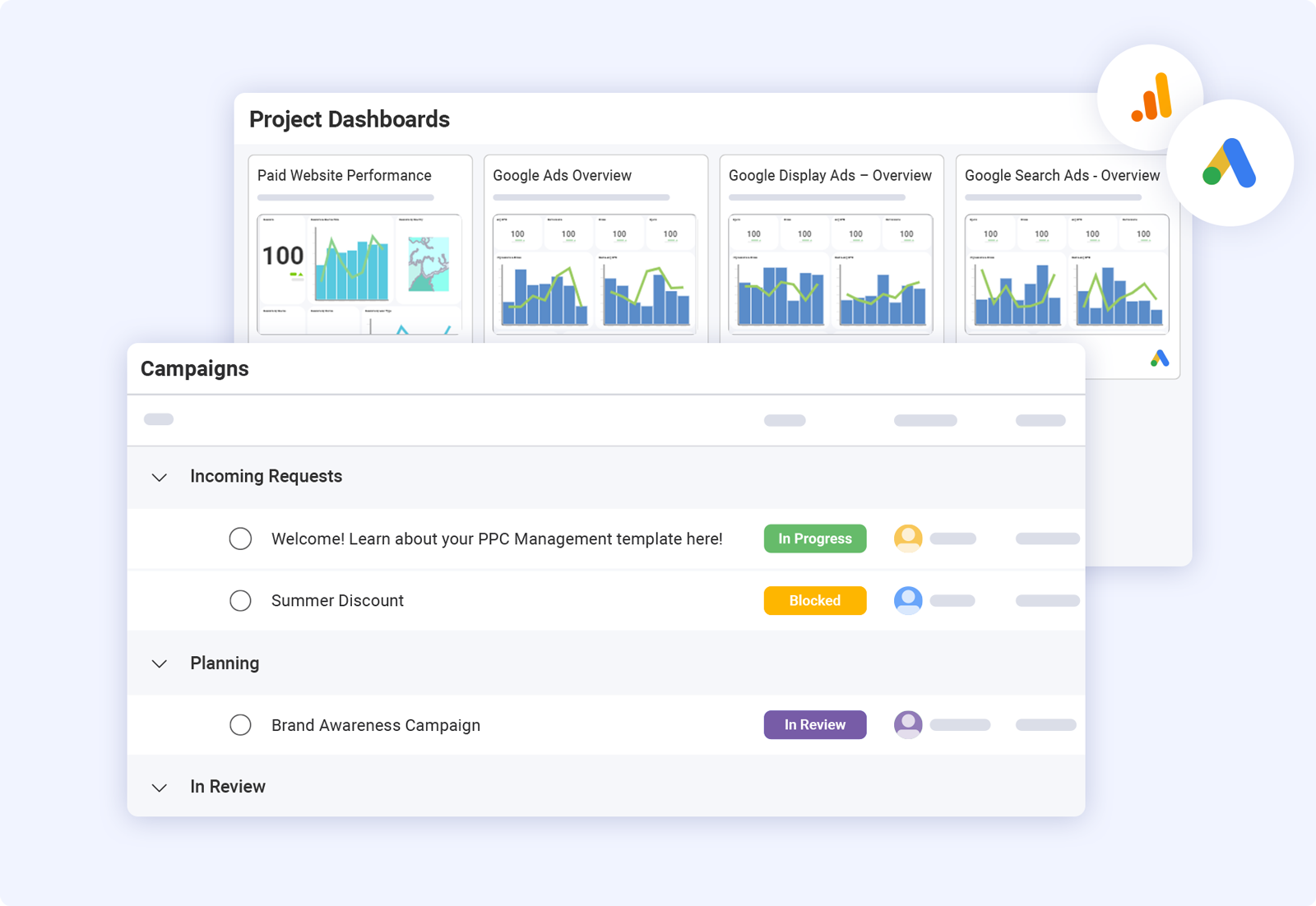 PPC (Google Ads) Management Template & Dashboards | Slingshot